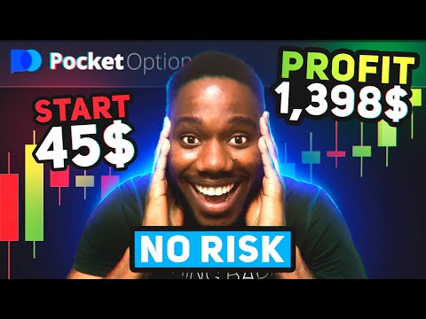 CRAZY PROFIT 45$ TO 1,398$ TRADING BINARY OPTIONS STRATEGY | GUARANTEED TO WORK | POCKET OPTION