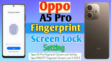How To Oppo A5 Pro Fingerprint Screen Lock Setting/Oppo RMX2711 Fingerprint Screen Lock || 2025