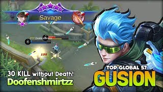 1 Savage, 2 Maniac, 30 Kill without Death?! Cyber Ops by King of Gusion Doofenshmirtzz ~ MLBB