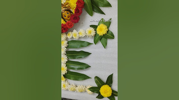 🙏🏻 Varalakshmi Pooja decoration Ideas || Mango leaf thoranam with flowers #shorts #trending