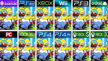 The Simpsons Hit & Run in All Platforms (Side by Side) 4K