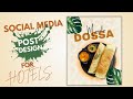 Social Media Posts for Hotels and Restaurants in FREE Canva