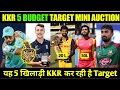 KKR Top 5 Budget Friendly Targets in Mini Auction IPL 2023 | KKR Mini Auction