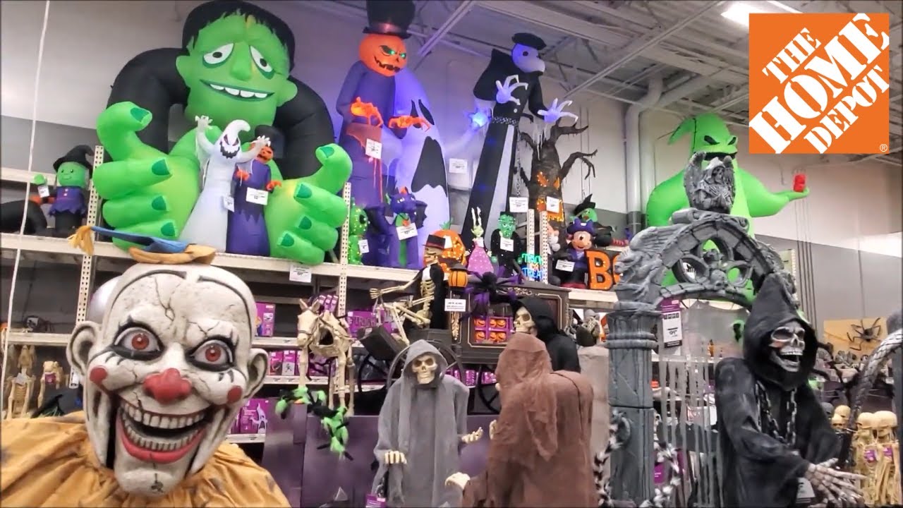 HOME DEPOT HALLOWEEN 2020 Walkthrough TOUR | Cool ANIMATRONICS, Creepy ...