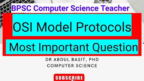 OSI Model Protocols most important question | BPSC Computer Science Teacher | #bpscteacher #bstet