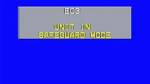 E03 unit in safeguard mode JVC MiniDV