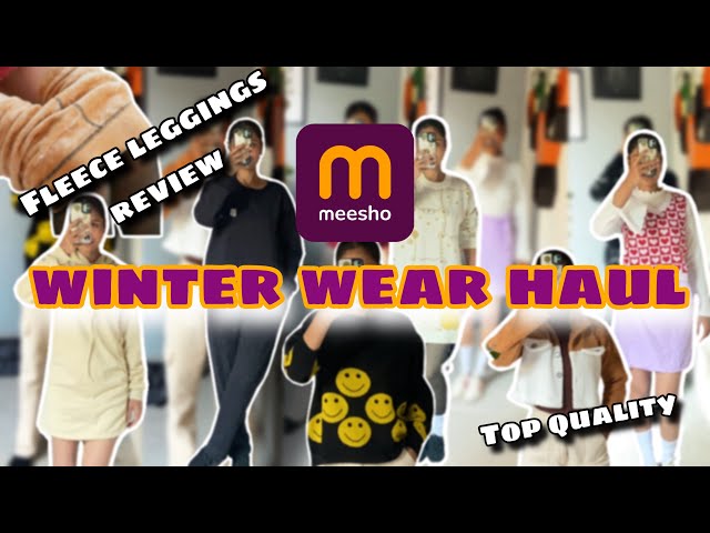Must have*MEESHO winter wear haul 🥶🧣fleece leggings, dresses, co-ord set  & many more #winterwear 