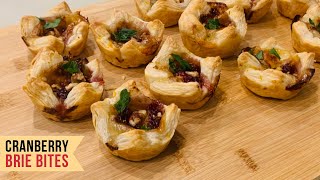 Cranberry And Brie Bites Festive Cheese Bites Easy Appetiser Canapé