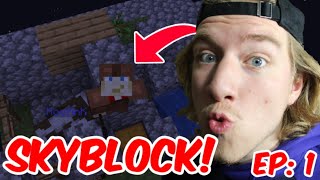 COBBLESTONE GENERATING | Minecraft SkyBlock Ep: 1