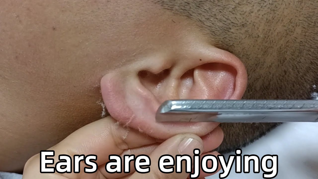 💈ASMR Rare Razor ShaveShaving ears is a massage for the brave！Don't