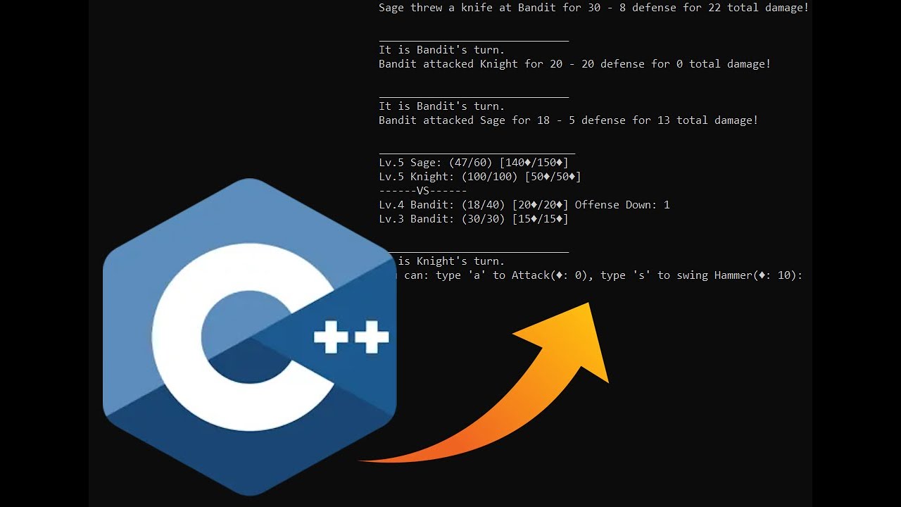 Turn Based Combat in C++ - YouTube