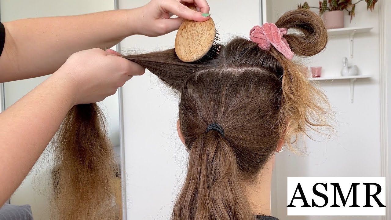 ASMR PROJECT SPIRAL CURLS PART 1/3 Sectioning & hair brushing (no talking) YouTube