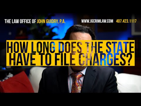 How Long Does The State Have To File Charges in Florida?