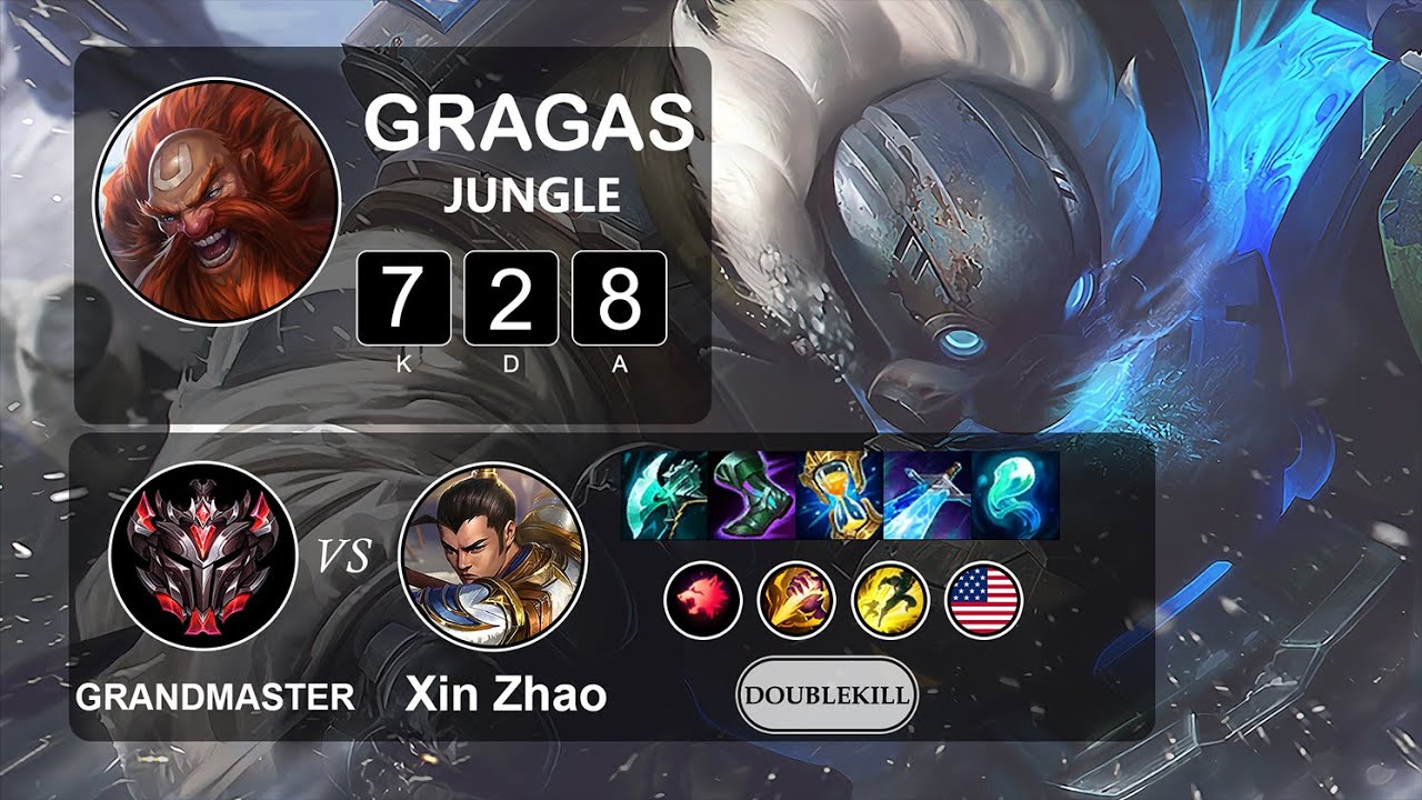 Jungle Gragas vs Xin Zhao - LOL NA Grandmaster - Patch 11.18