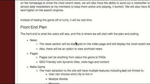 PHP Text Browser Based Mafia Plan