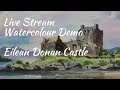 Sky's and Castles - Watercolour  Eilean Donan Castle