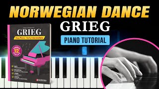 Norwegian Dance Op.35 No.2 (Grieg) | Medium Piano Tutorial | Slow