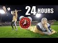 24 HOUR OVERNIGHT CHALLENGE IN BASEBALL STADIUM (PART 2)!