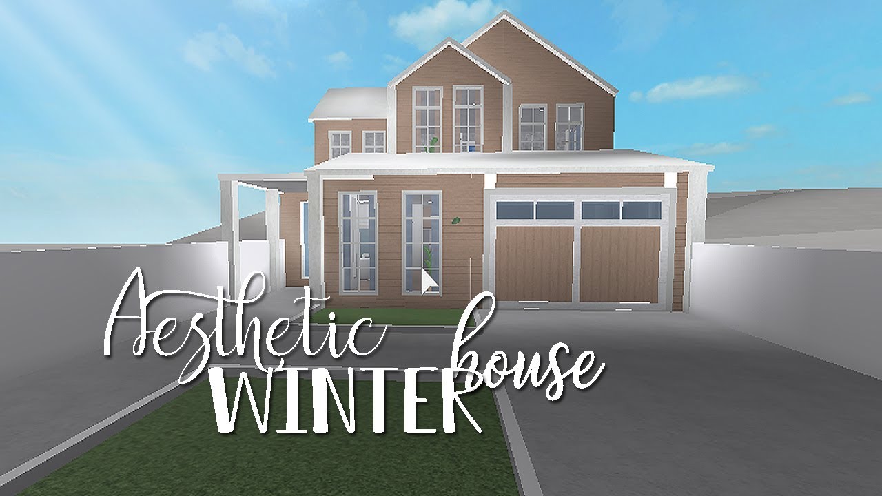 Bloxburg Aesthetic Winter House 40k Youtube
