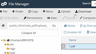 Upload PDF File to Hosting - PHP