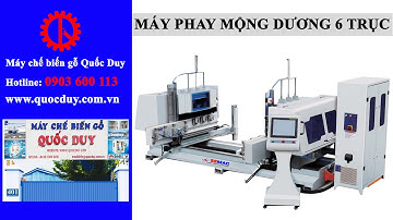 Máy làm mộng dương cnc (máy phay mộng dương 2 đầu 6 trục) | Quốc Duy