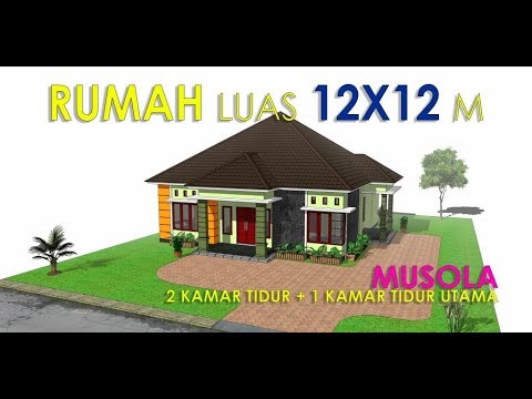 Rumah Luas 12x12 Meter 3 Kamar Tidur Dengan Musola Youtube
