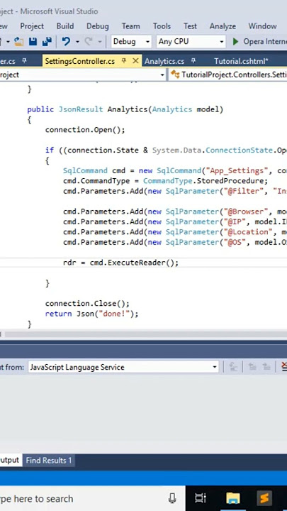 268 ASP .NET MVC - Create SQL to Store Analytics Information for Tutorial Project