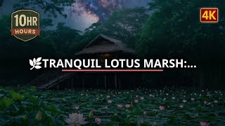 [Lofi &amp; Ambient] LeafTranquil Lotus Marsh: 10 Hour Loop for Deep RelaxationSparkleSleep 10 H...