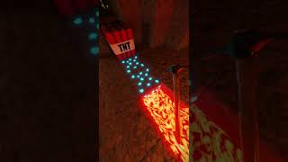 Realistic Tnt Vs Lava In The Cave / Minecraft Rtx #Minecraft #Shorts