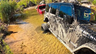 Where Were They Going? Jeep & Ford Flooded In River