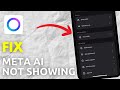 How to FIX Meta AI Option If It’s Not Showing on iPhone (EASY!)