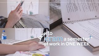 how to CRAM a semester of work in ONE WEEK 📈 college finals week study tips &amp; hacks