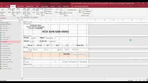 Hướng dẫn tạo báo cáo trong CSDL
