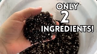 How To Make Your Own Succulent Soil Easily! Only 2 Ingredients! // Angels Grove Gardening