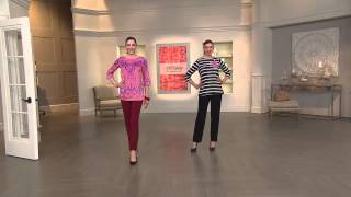 Bob Mackie's Petite Classic Straight Leg Pull-On Pants with Antonella Nester