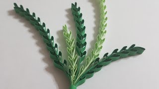 quilling spring leaves , DIY leaves, using hair comb, quilling flowers, with comb, cristmas DIY