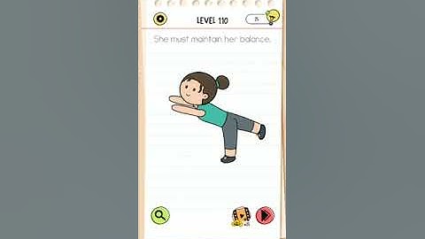 Brain test All Star level 110 She must maintain her balance walkthrough