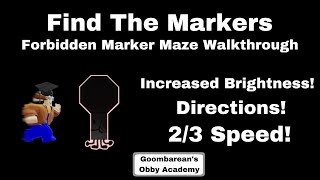 Forbidden Marker Maze Walkthrough | 2/3 Speed | Directions | Increased Brightness | GOA screenshot 4