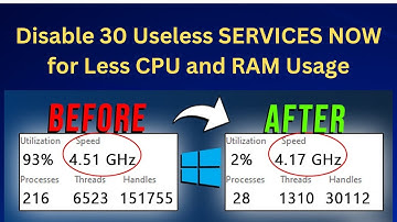 ✅Disable THESE 30 Useless SERVICES NOW for Less CPU and RAM Usage in Windows 10/11