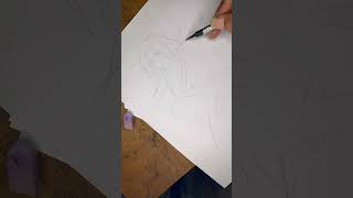 Tutorial menggambar tsunade #drawing #anime #naruto #shortvideo #shorts