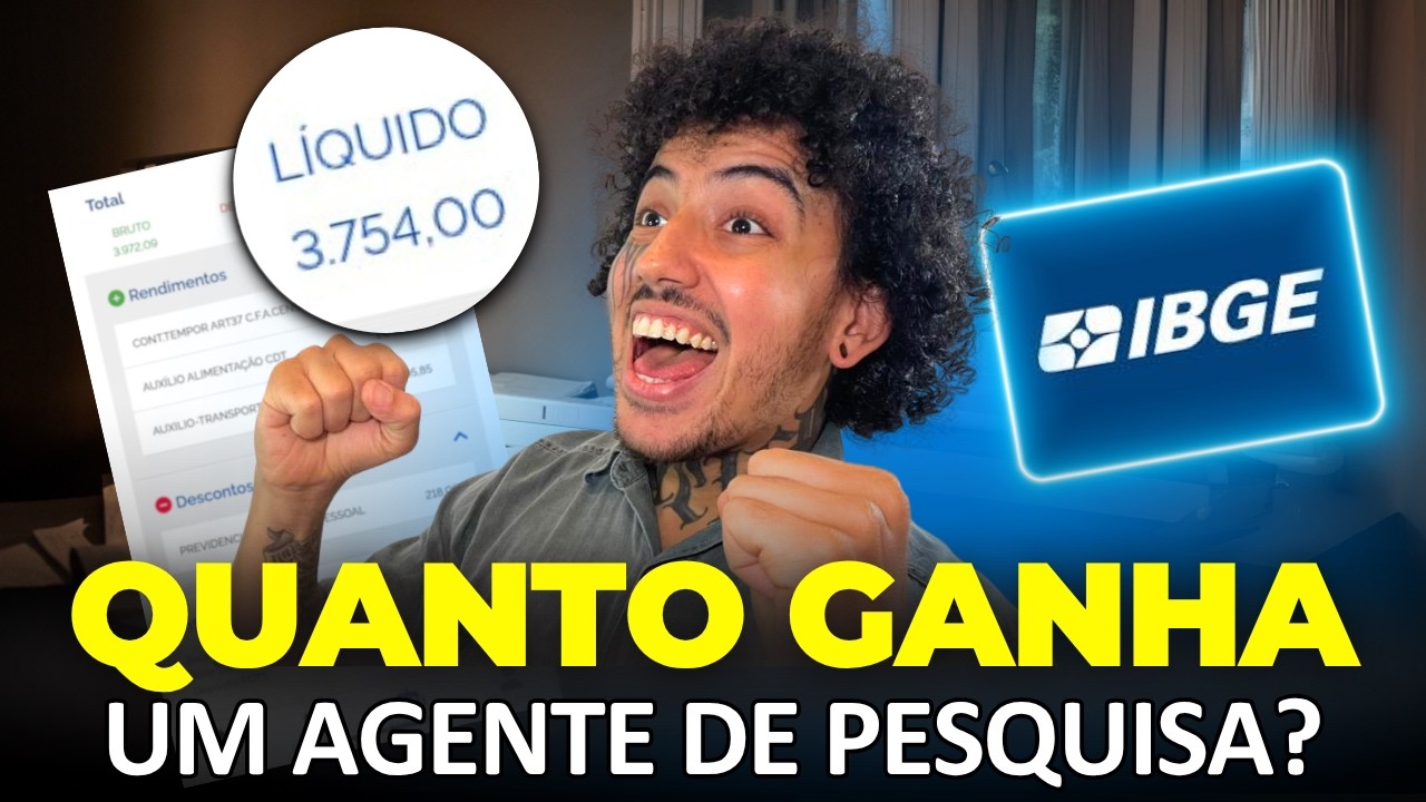 QUANTO GANHA um agente de pesquisa do IBGE depois dos descontos? Salário, metas e locais de trabalho