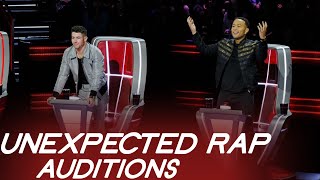 UNEXPECTED RAP AUDITIONS ON THE VOICE | MIND BLOWING