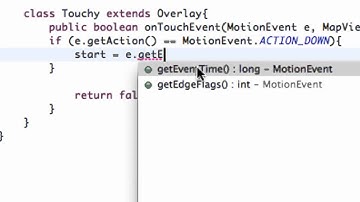 Android Application Development Tutorial   133   Overlay MotionEvent time