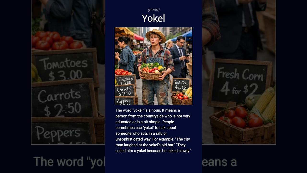 English word 'yokel' noun C2