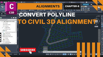 6.1A How to Create Alignment from Polyline in Civil 3d | Convert Polyline to Civil 3d Alignment