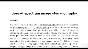 Spread spectrum image steganography