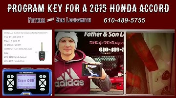 Programming A Key For A 2015 Honda accord Using The SKP-900