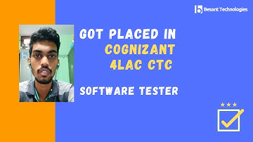 Mohan Got Placed in CTS | Software Testing Course | Besant Technologies Review by Placed Student
