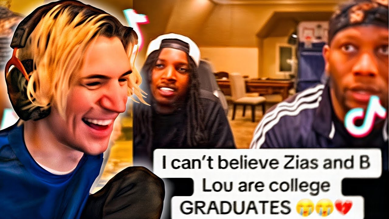 xQc не может справиться с самыми глупыми моментами B Lou & Zias!