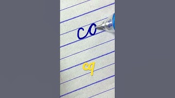 cq - Learn to write cursive small letter connections | Cursive handwriting practice for beginners